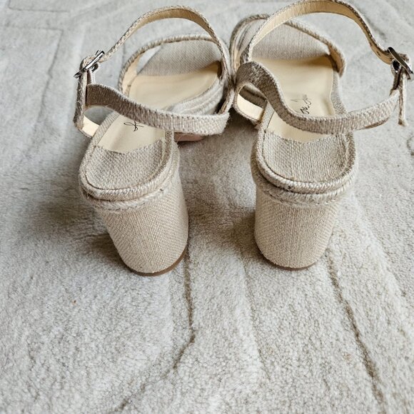 NEW Isa Tapia Prado Raffia Platform Sandals Sz 8.5 Beach Resort Coastal - Picture 7 of 11